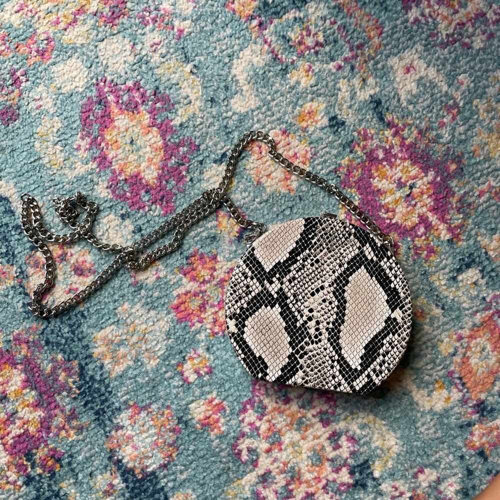 Snakeskin cross body bag